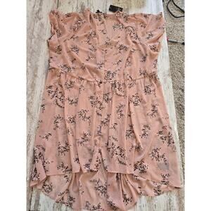 Torrid Women’s Size 3 Pink Floral High Low Flowy Blouse NWT